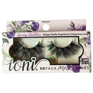 Ioni Lashes 3D Faux Mink Spring Goddess Wispy Fluffy Supreme Crisscross Long